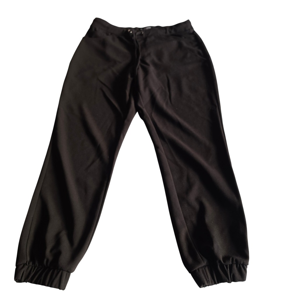Rewash Womens Black Drawstring Jogger Pants Elastic Waist Size Large L 13785